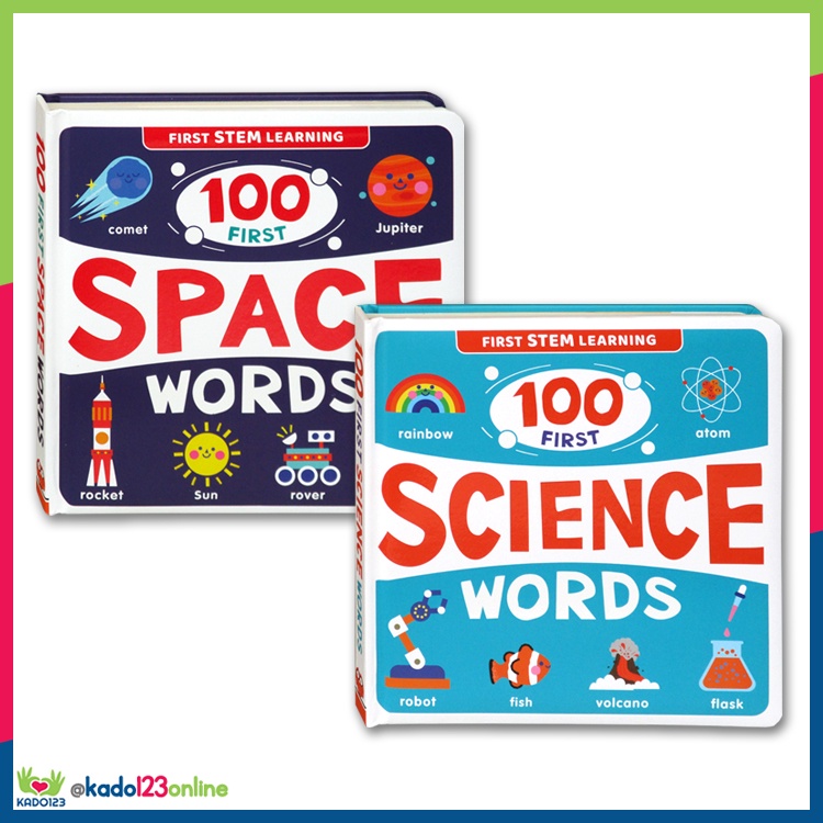 100 First Space Words / 100 First Science Words - First STEM Learning Board Book (KD)