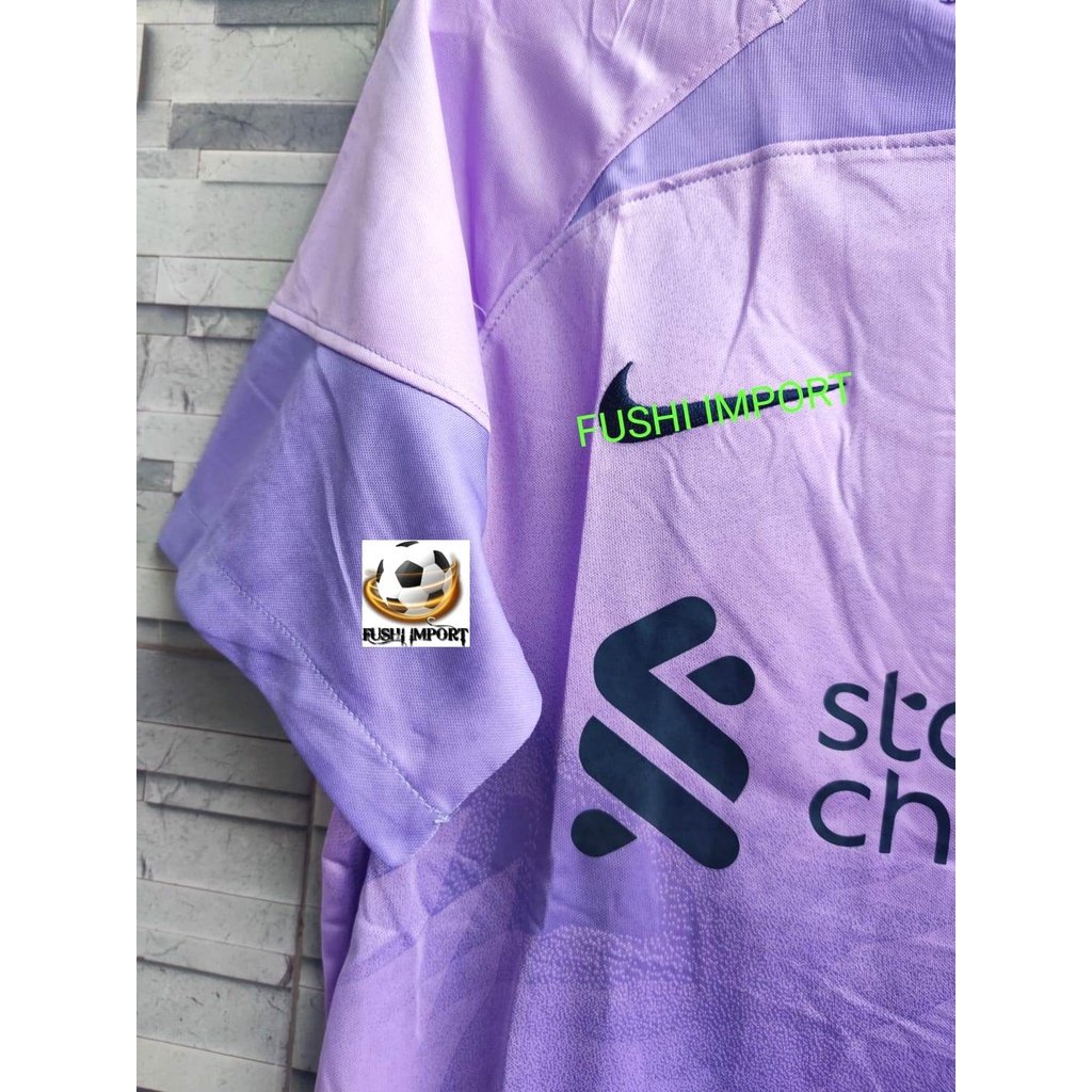Jersey Baju Bola Lvrpll Kiper Goalkeeper Ungu Purple 2022 2023 Grade Ori