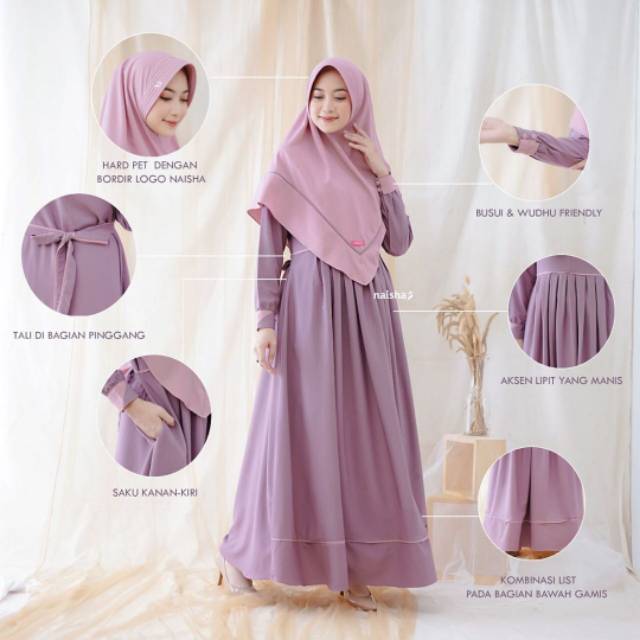 Gamis set Khimar Aeera by Naisha