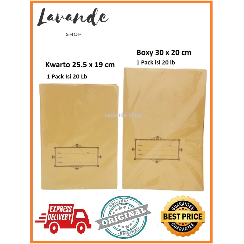 

SAMPUL COKLAT UKURAN KUARTO & BOXY / SAMPUL COKLAT BUKU TULIS