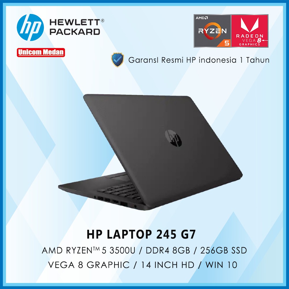 LAPTOP HP 245 G7 - RYZEN 5-3500U 8GB 256GB VEGA 8 WIN10 14&quot;HD