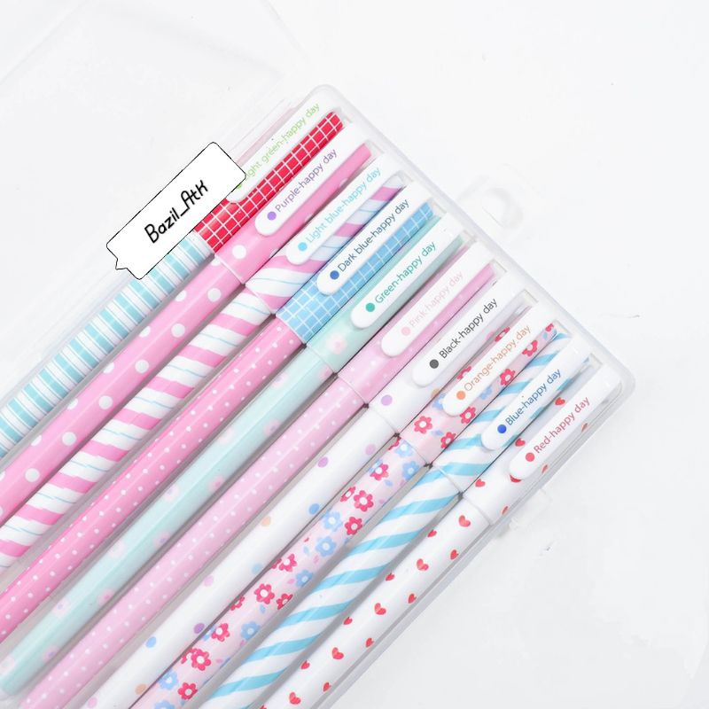 

Pena Marble Warna-Warni 1 Set / 10 pcs Warna Motif - Pulpen Bolpen Marble Bolpoin Pen