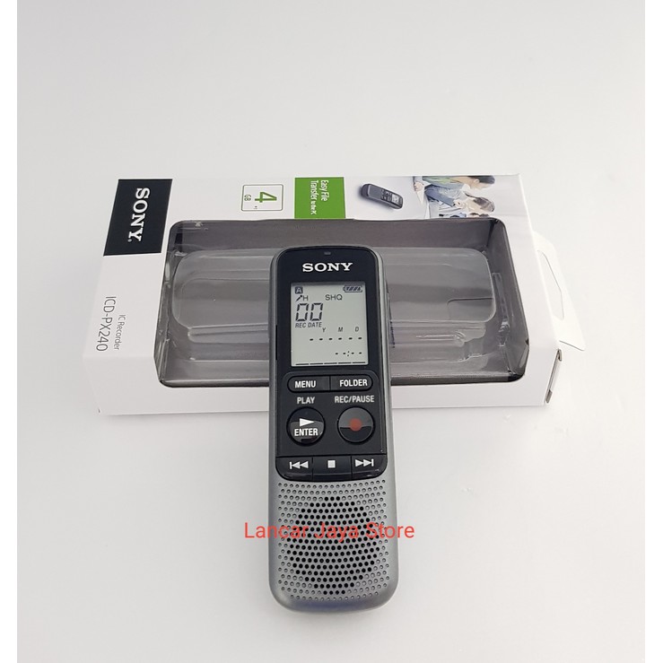 Perekam Suara Sony ICD-PX240 / ICD PX240 Voice Recorder 4GB - Black