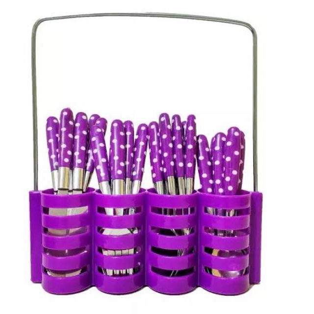 Sendok Polkadot set UNGU dan PINK. Sendok polkadot