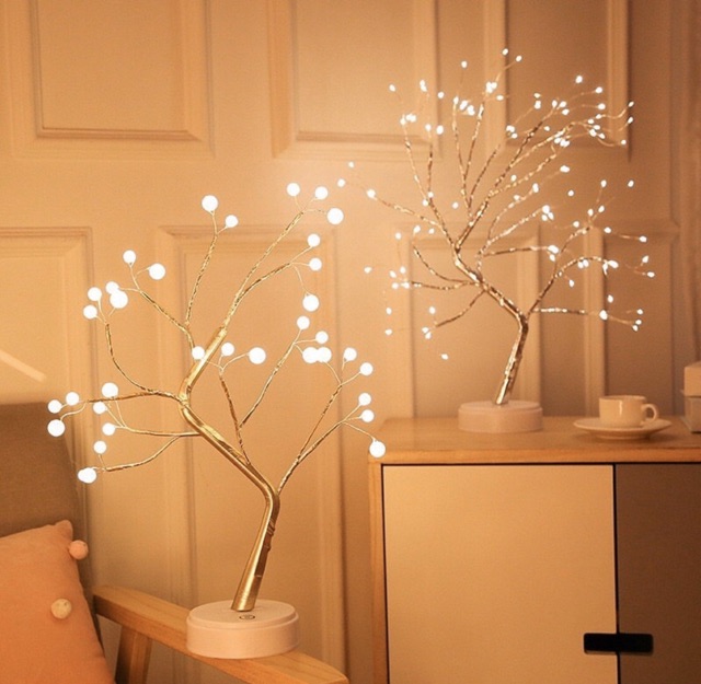 pearl &amp; copper tree lamp / pohon lamp / ranting pohon lampu