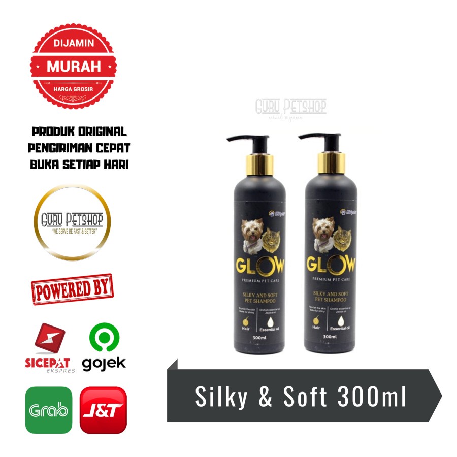 GLOW Premium Pet Care Shampoo 300ml Glow Shampoo Kucing Anjing