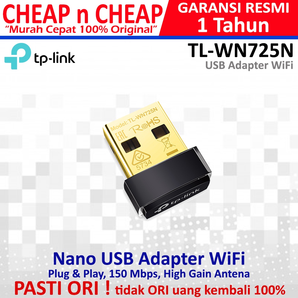 TP-Link TL-WN725N USB Adapter WiFi - TPLink WN 725N Adaptor Receiver