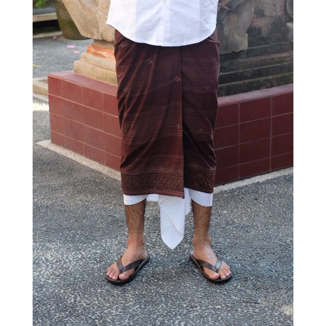 Saput Endek Kombinasi Bordir / Busana Adat Bali / Busana Adat Bali Pria / Pakaian Adat Bali