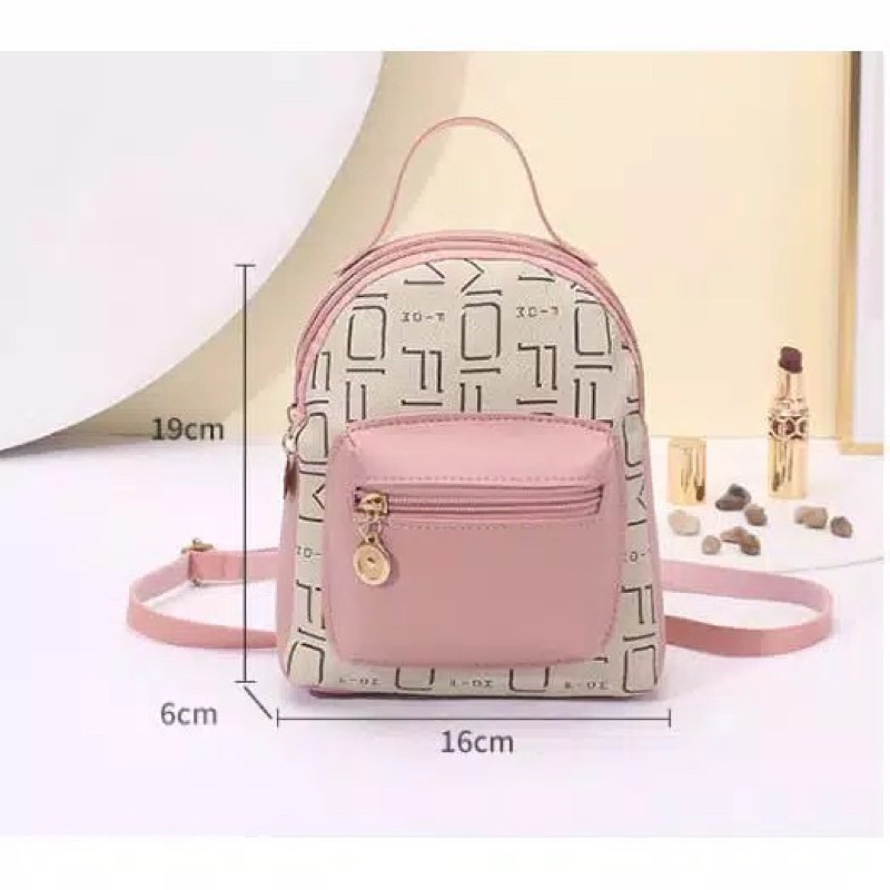 TRE190 Tas Ransel Wanita Cantik Elegant Impor, Back Pack Bag Female Import First Hand, Reseller Welcome