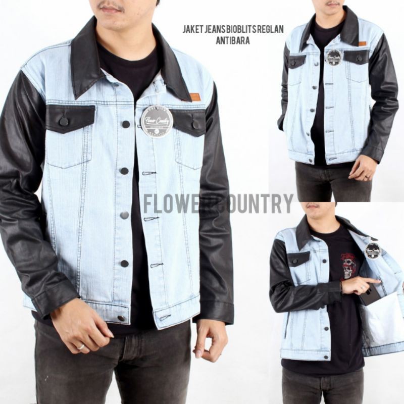 jaket jeans reglan anti bara