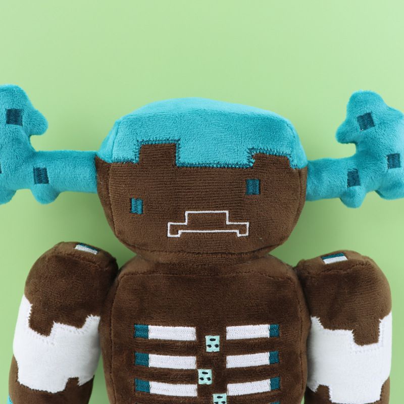 Minecraft Warden Soft Plush Stuffed Pixel Doll Kawaii My World Crystal Super Soft Toys for Children Kids Christmas Gift