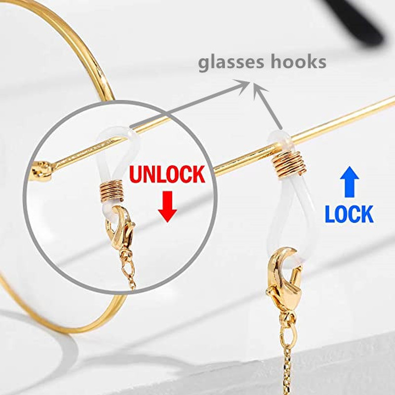 We Flower Anti-lost Gold Link Chain Eyeglasses Holder Strap Hanging Lanyard