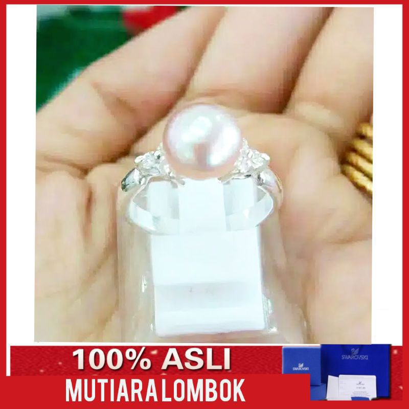 Cincin perak mutiara tawar lombok cincin mutiara lombok cincin mutiara lombok asli perhiasan mutiara