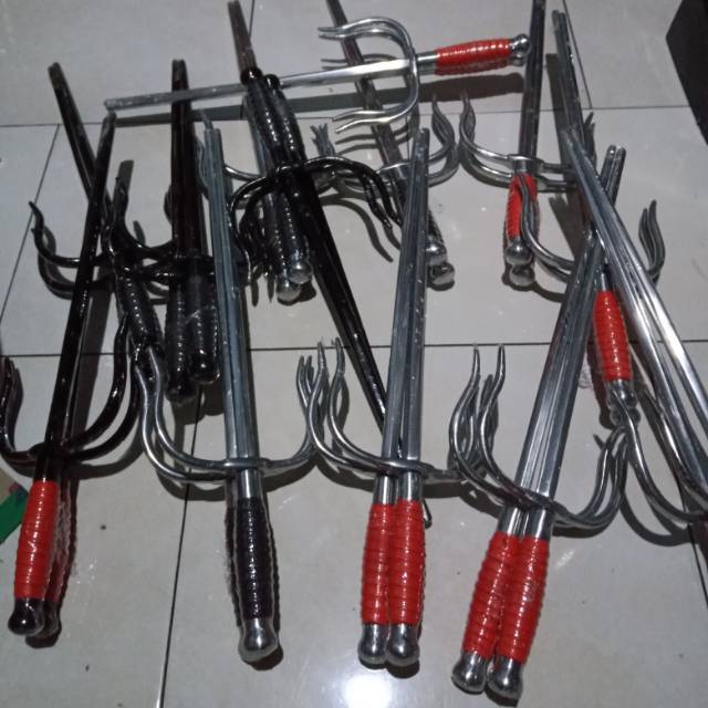 Trisula Silat Alumunium/Trisula Alumunium Latihan dan pajangan non tajam