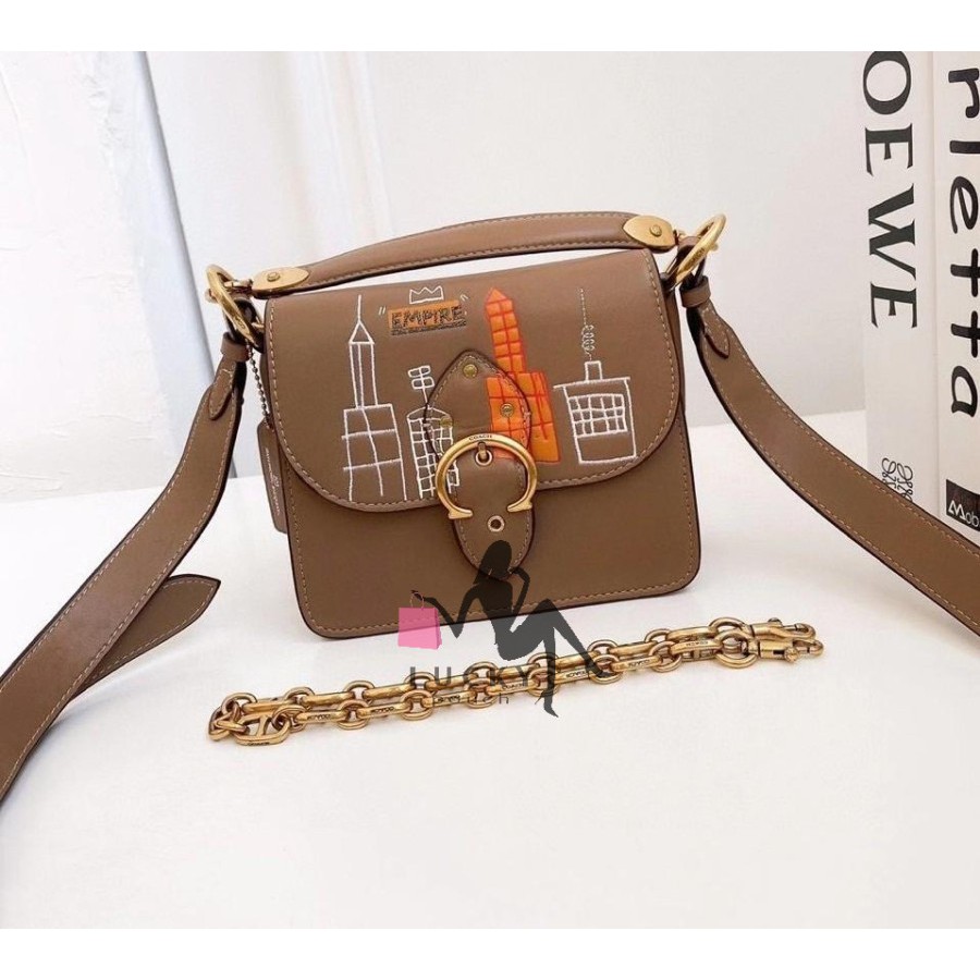 Coach X Jean-Michel Basquiat Beat Shoulder Bag 18 Brass