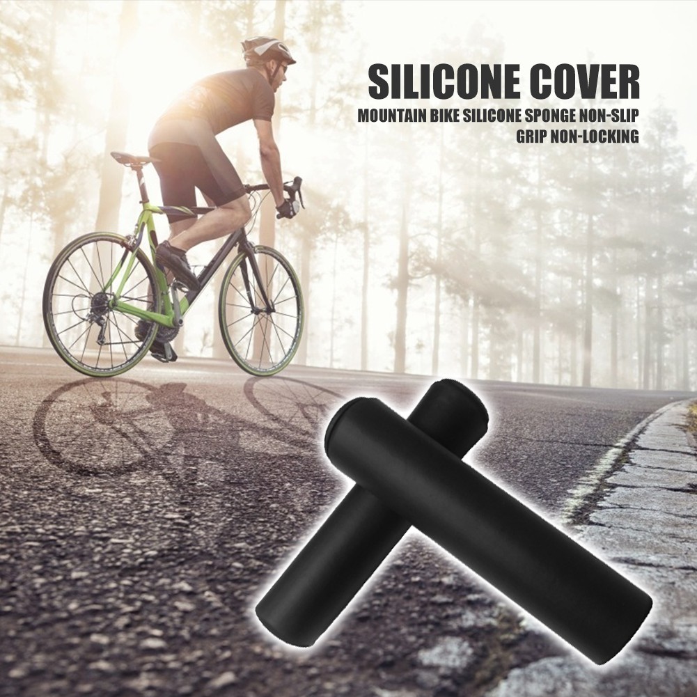 MOJITO 1 Pair Bicycle Grips Silicone Anti-skid Shock-absorbing Handlebar Grips