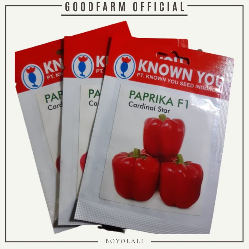 BENIH PAPRIKA CARDINAL STAR F1 KEMASAN URBAN FARMING KNOWN YOU SEED