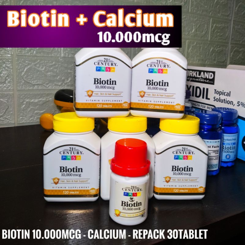 Biotin Century 21st 10000mcg + Calcium repack 30 tablet