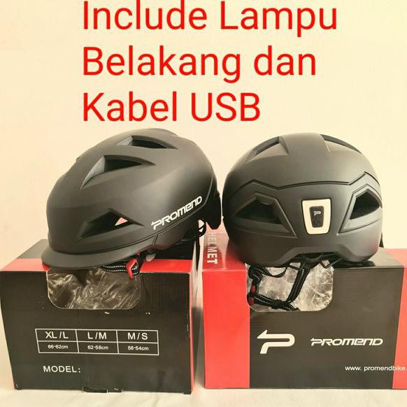 Promend Helmet Sepeda - Helm Sepeda Helm Topi  Helm Sepeda Hitam NOT Rockbros Cairbull