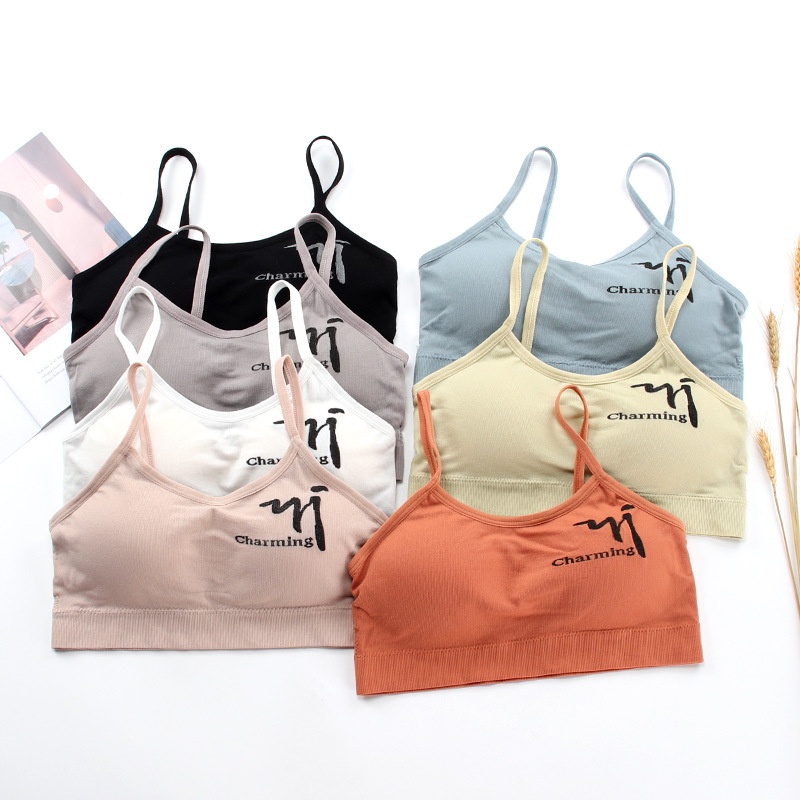 MOGYMOGY BRA531 Bra Tanpa Kawat Pakaian Dalam Wanita Polos Charming Bra Olahraga Sportbra Gym