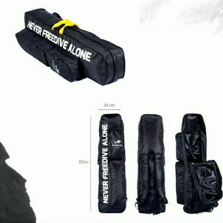 Tas Long fins / Tas Longfin / Spearfishing bag / Tas Freedive Longfins fin bag / long fins DUNKEL