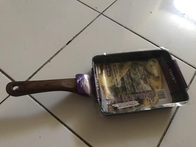 Omelette Fry Pan Marble Granite Wajan Telur Kotak 13 X 18 Tamagoyaki Premium Cookware
