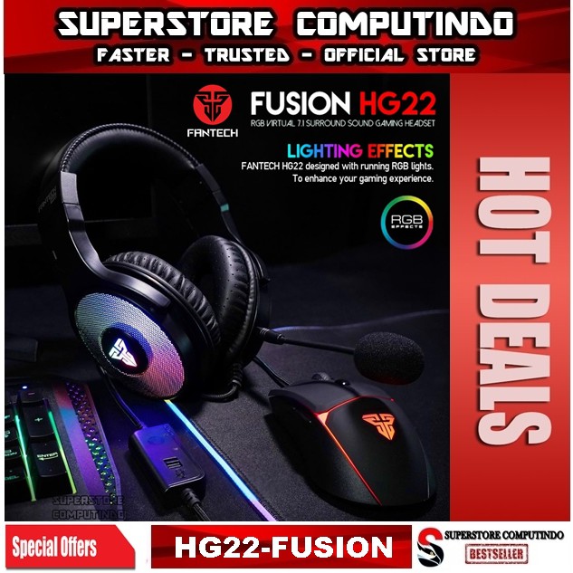 Fantech FUSION HG22 RGB 7.1 Surround Sound - HG22 HG-22 Gaming Headset