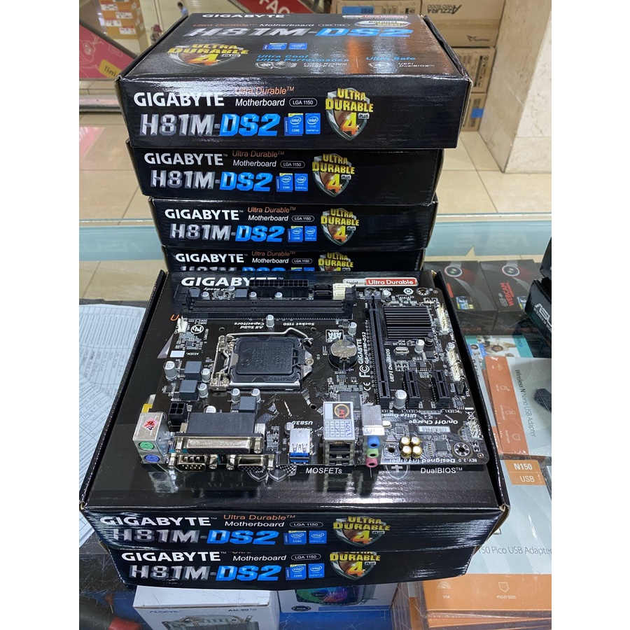 MOTHERBOARD GIGABYTE GA-H81M-DS2 (LGA1150, H81, DDR3, SATA3, USB3)