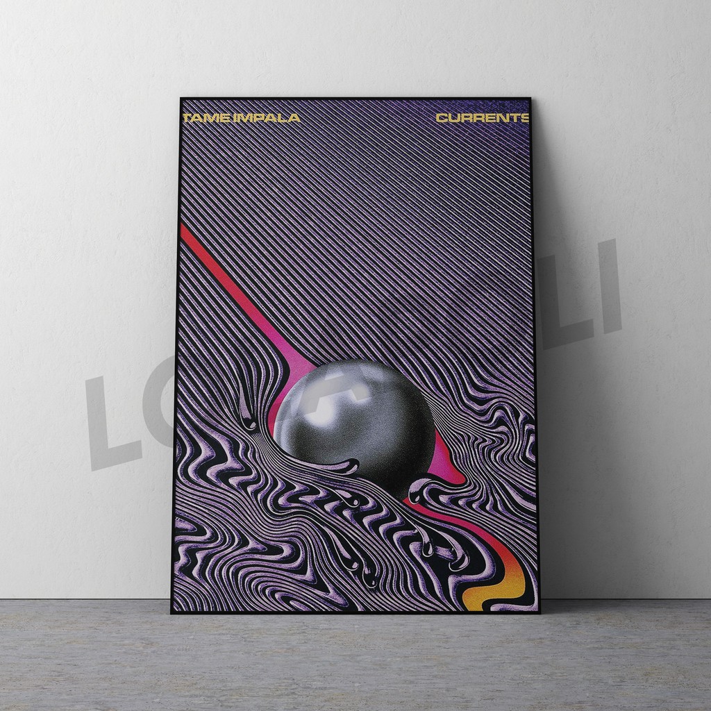 Hiasan Dinding Poster Kayu - Band Tame Impala Currents