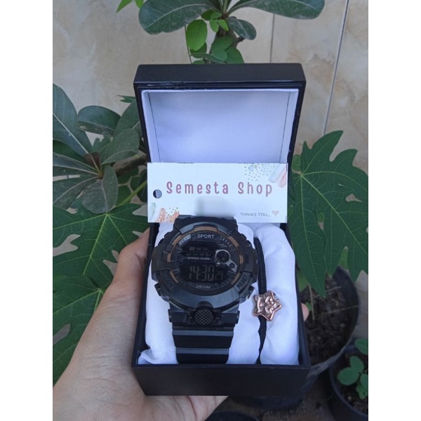 jam tangan pria analog digital free box dan batre cadangan || kado hampers ulang tahun cowok termurah