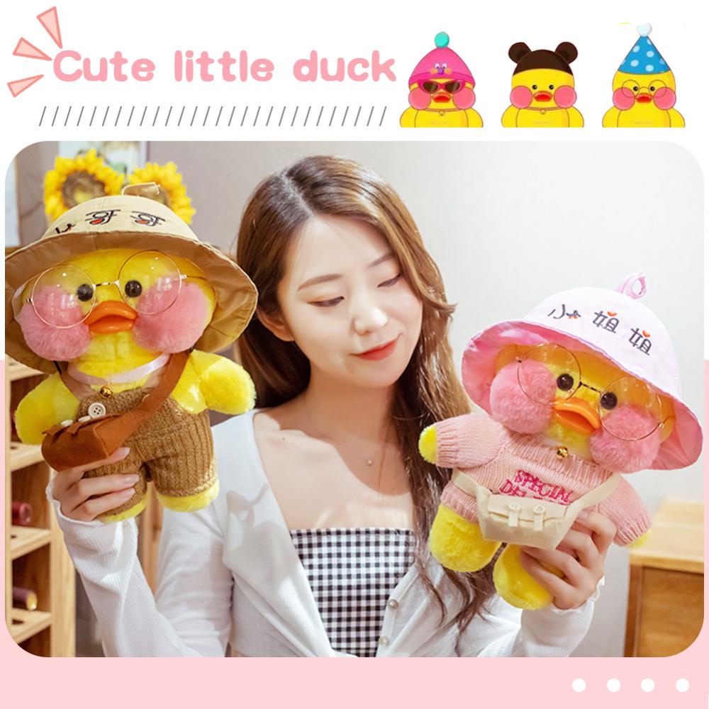 Timekey Mainan Boneka Stuffed Plush Bebek LaLafanfan 30cm Untuk Hadiah Natalulang Tahun Anak B1I4