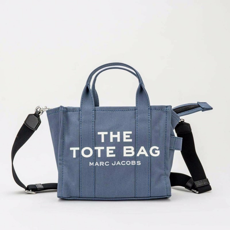 MARC JACOBS Mini Traveler Tote Bag in Blue Shadow Canvas