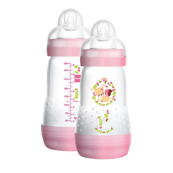 Mam Easy Start Anti Colic Bottle (PP) 260ml  - botol susu anti kolik / anti perut kembung / soft teat / nipple lembut/ menyerupai puting / orthodentic / colic / anti sedak / wide neck / wideneck