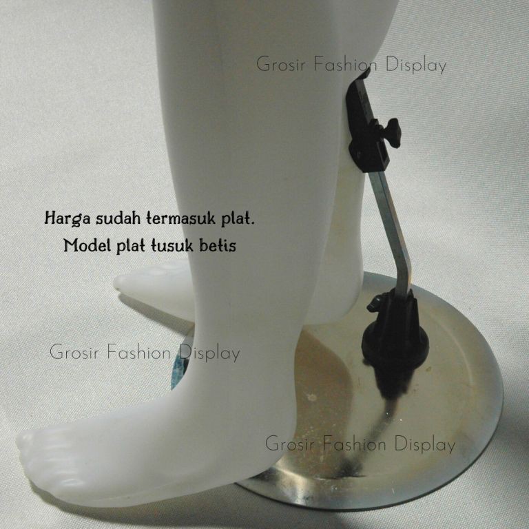 Patung Manekin Full Body Plastik Cowok Warna Putih Plat Tusuk Betis Patung Laki Laki Murah-SET F