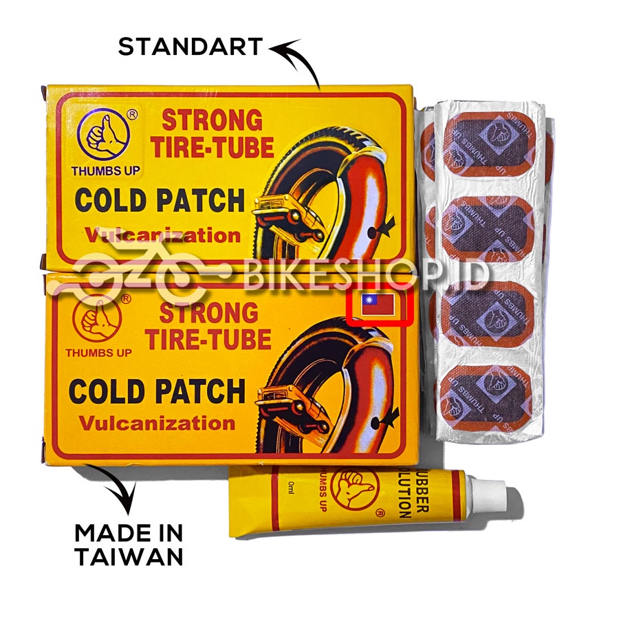 Tambal Ban Tiptop M48 Thumbs Up Strong Tire-Tube TAIWAN Cold Patch Vulcanization | High Quality