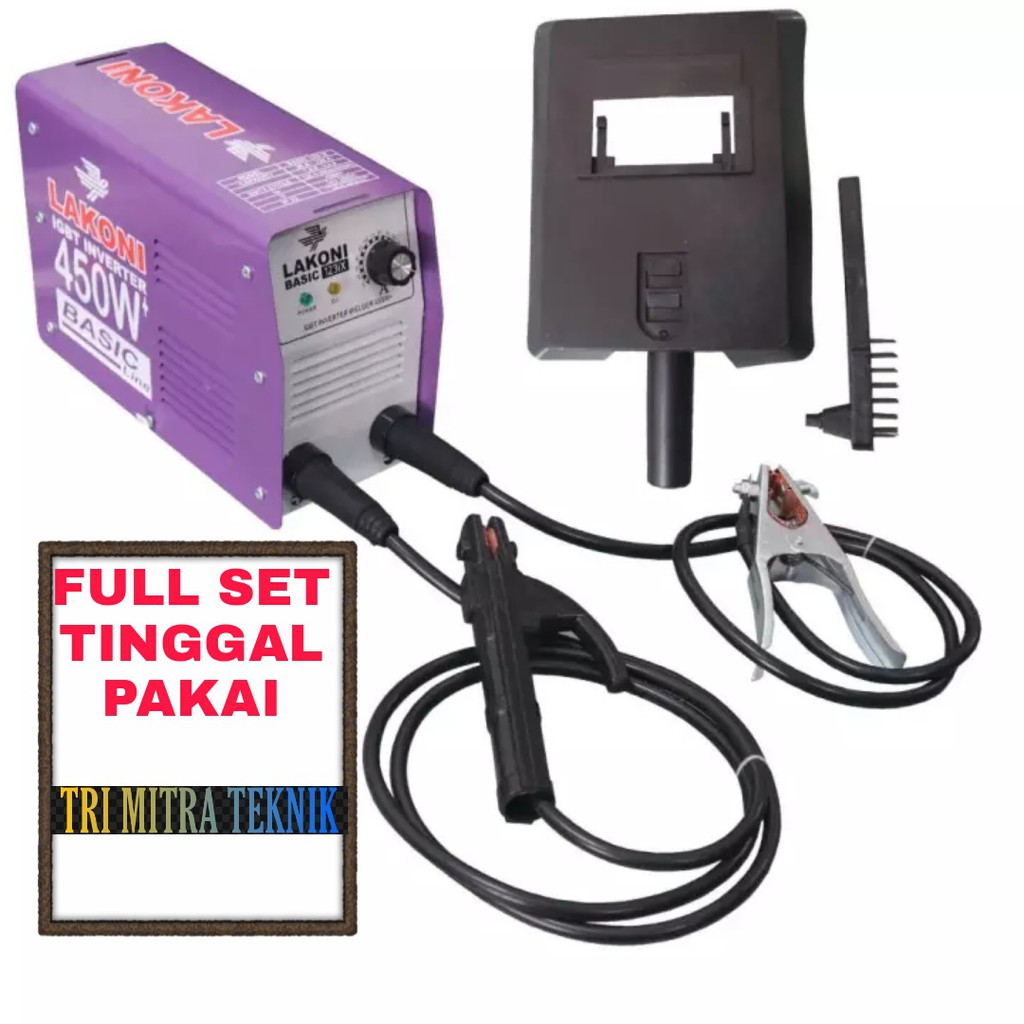 [FULL SET] Trafo Las Lakoni Basic 123ix 120A 450 Watt Mesin Las Lakoni 120A 450 Watt