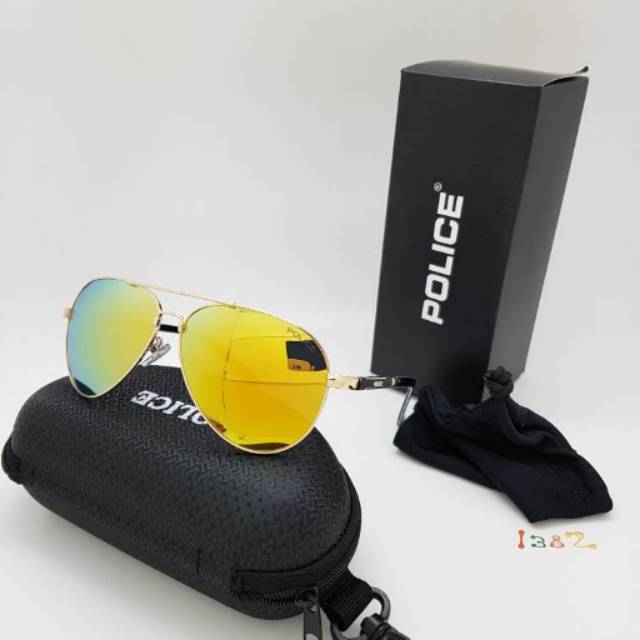 KACAMATA FASHION PRIA POLICE 1382 POLARIZED FULLSET GRADE AAAAAA