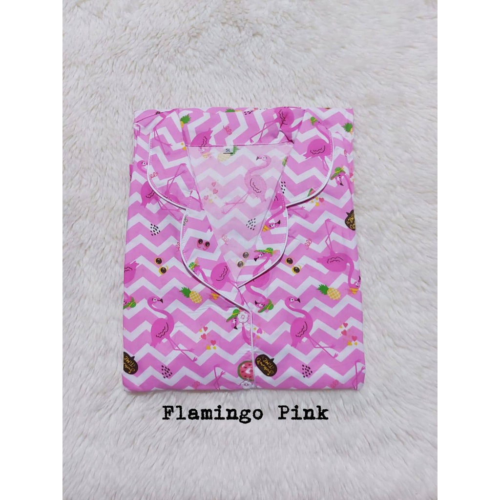 Setelan Piyama Baju Tidur PP Super Jumbo Ld 140 Cm No Tipu Tipu-FLAMINGO PINK