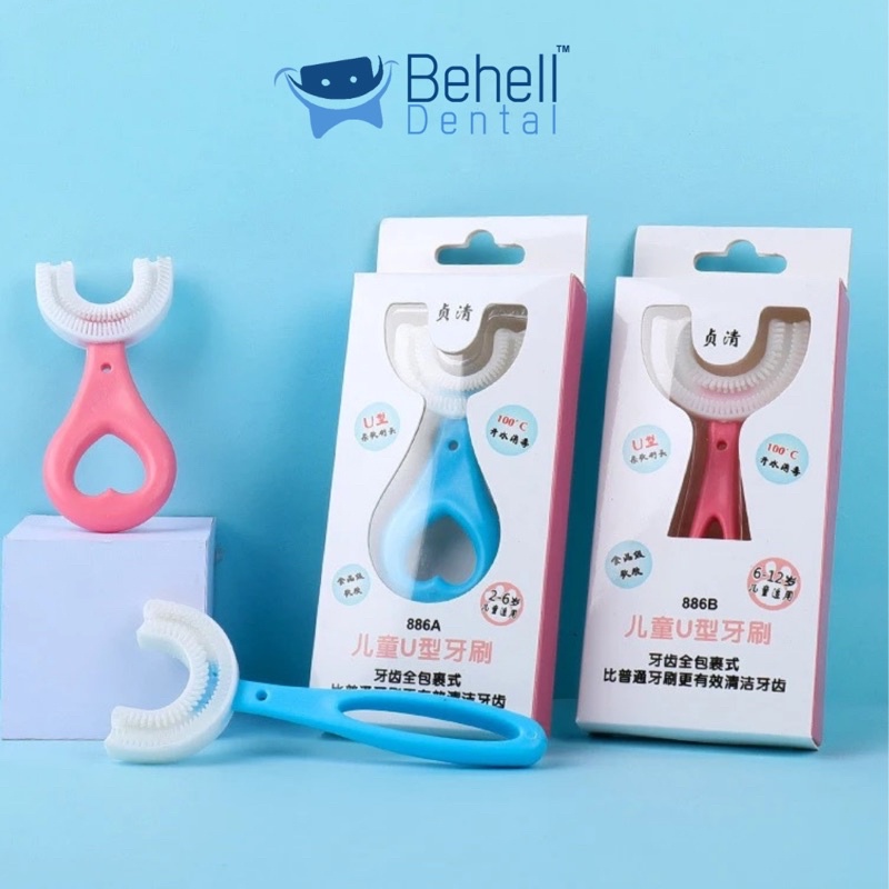 ORIGINAL SIKAT GIGI SILIKON BAYI ANAK BENTUK U //  Tooth Brush Baby Silicon Type U 360° // Sikat Gigi Anak Bayi Balita 360 Derajat Lembut // Toothbrush