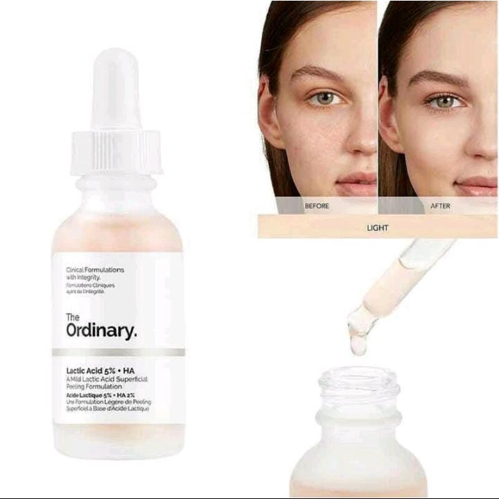 The Ordinary Lactic Acid 5% + HA serum wajah  mencerahkan wajah