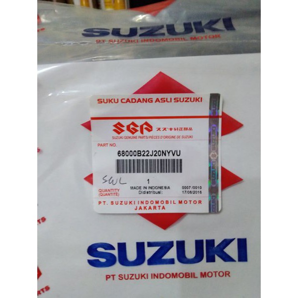 STIKER BODI STRIPING SHOOTER FI HITAM ORIGINAL SUZUKI B22J20NYVU