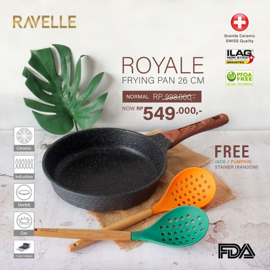 RAVELLE ROYALE Frypan 24 Cm/26 Cm Panci Penggorengan 24/26 cm