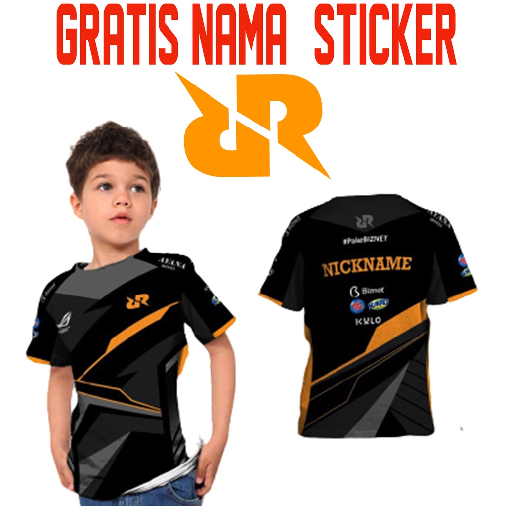 Kaoa Jersey RRQ anak kaos rrq anak baju rrq ff free fire mobile legends