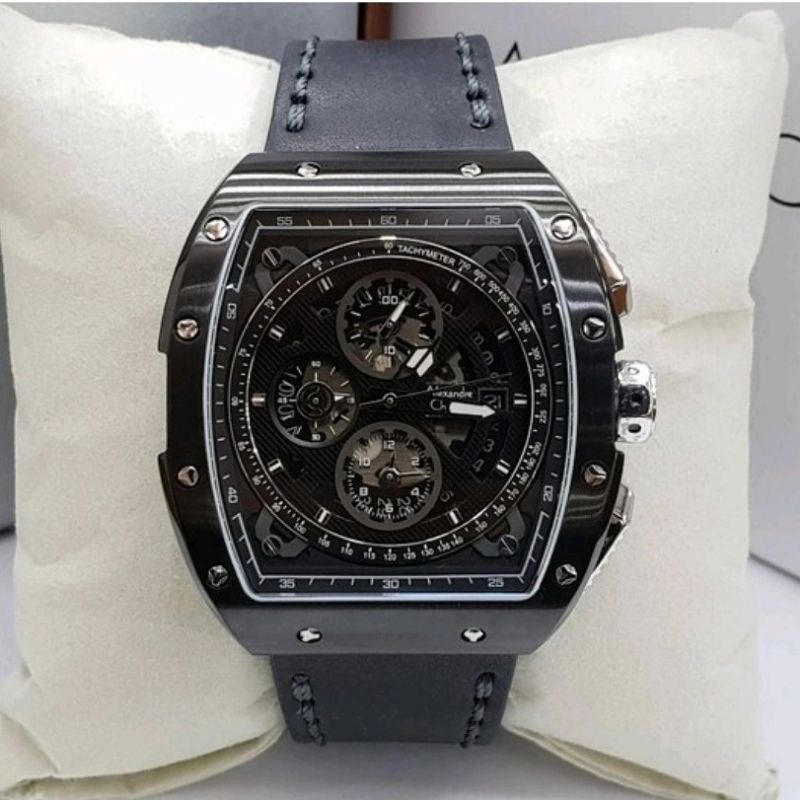 Jam Tangan Alexandre Christie AC 6411 Pria / AC6411 MC Original Full Black