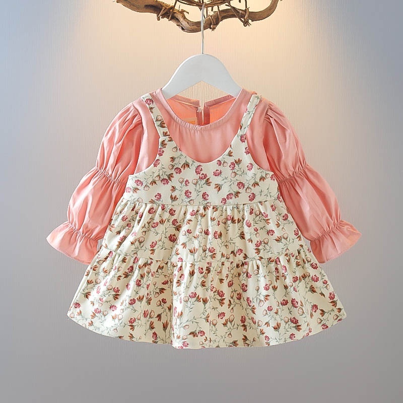 LittleAaron DRESS FLOW BLOOM EBV Baju Dress Anak Perempuan Import