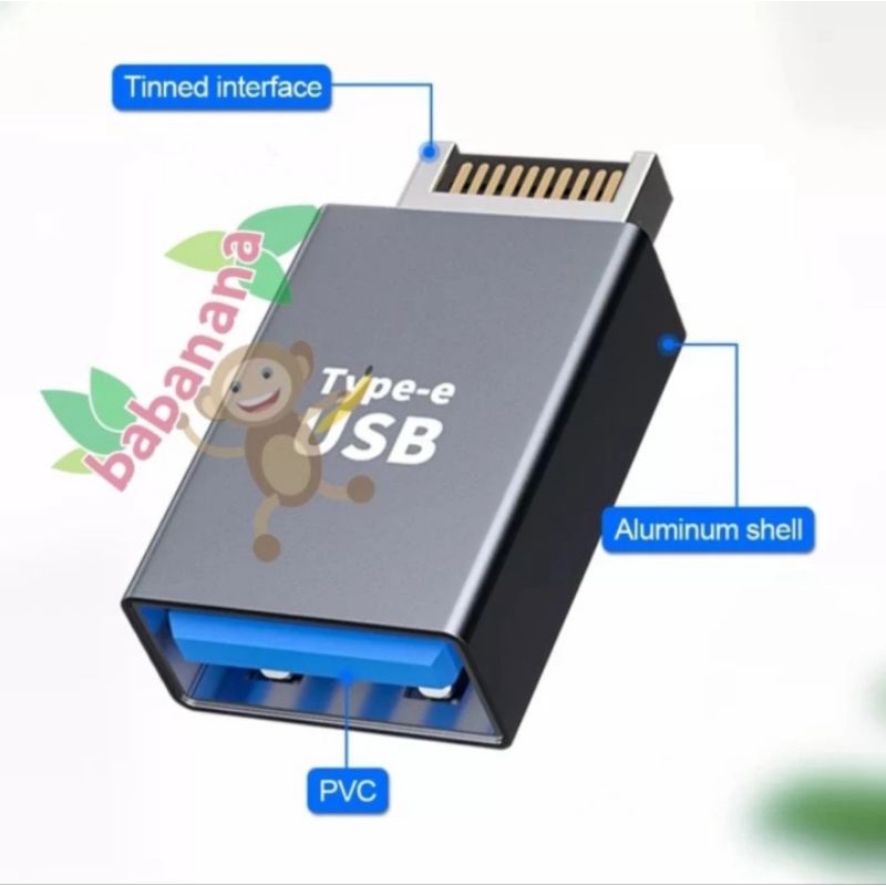 Usb type-e 3.1 to type A 3.0 motherboard pc converter adapter slot