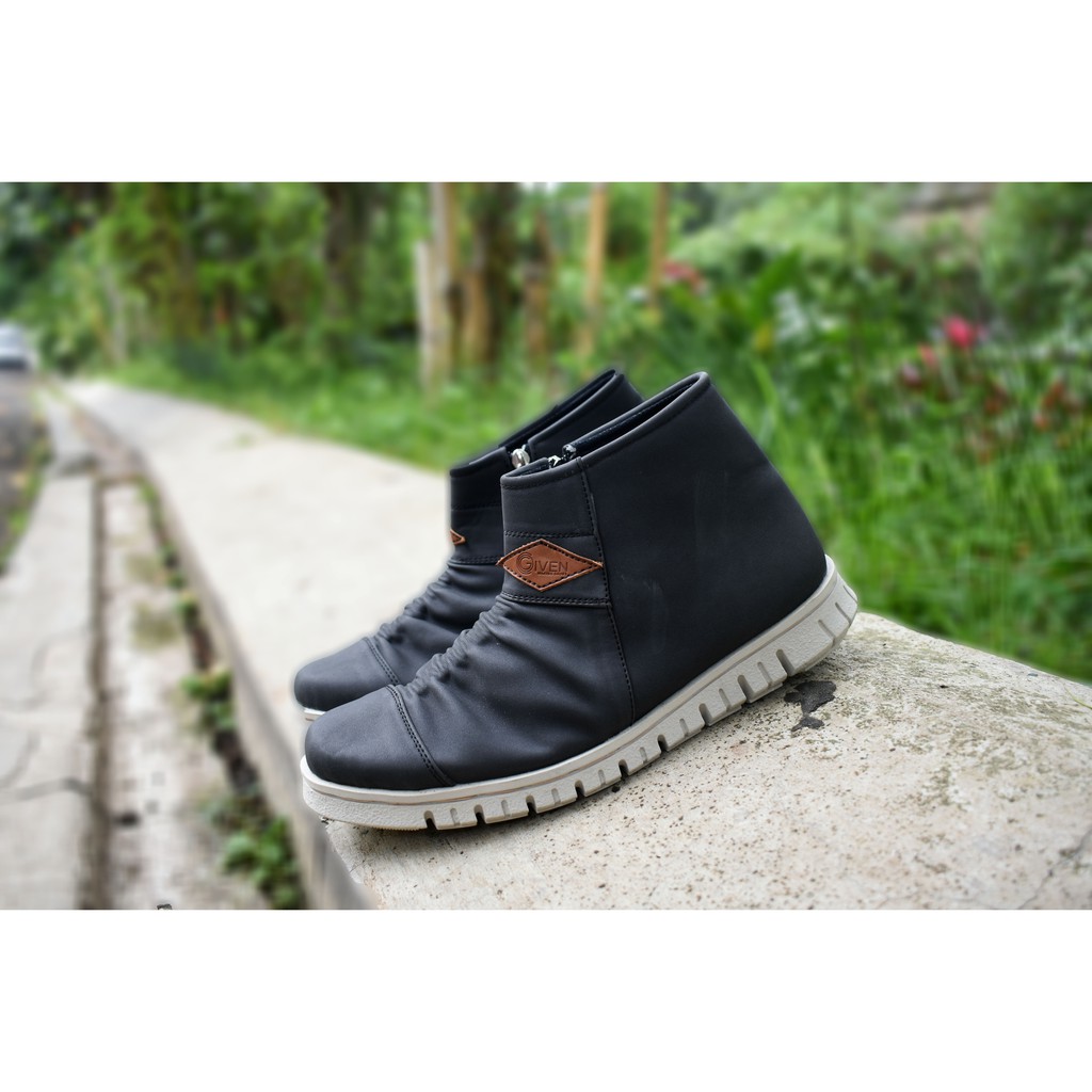 Sepatu boots pria zipper Given Original