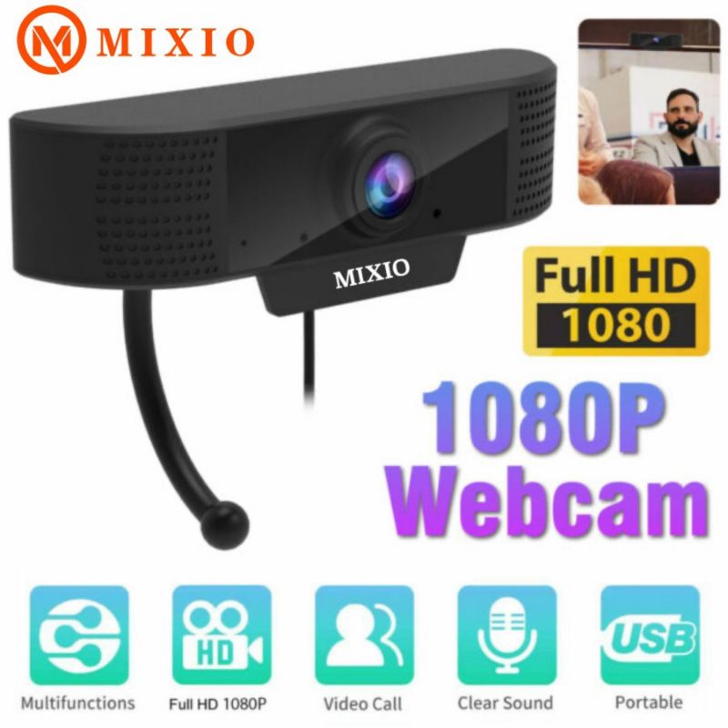 webcam mixio full HD untuk webinar,zoom dll