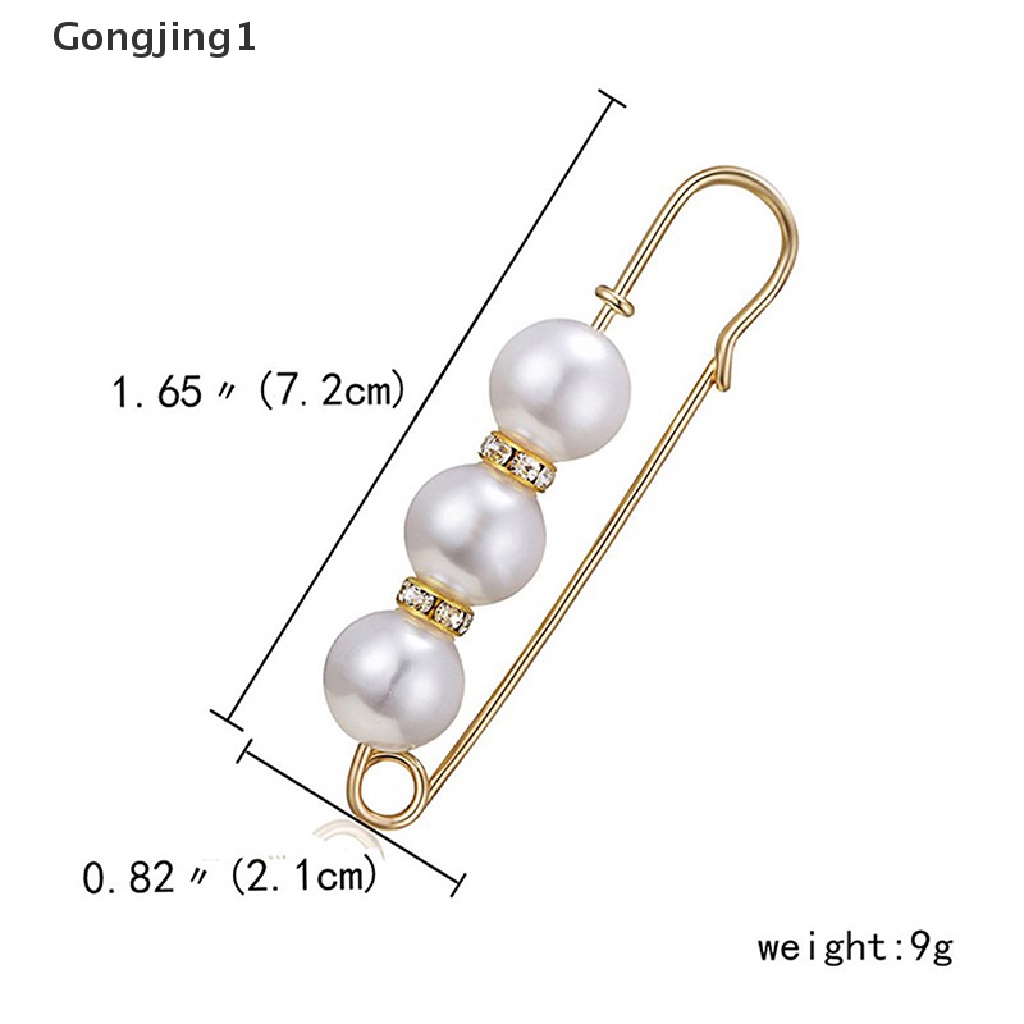 Gongjing1 Bros Peniti Besar Hias Mutiara + Berlian Imitasi Untuk Wanita