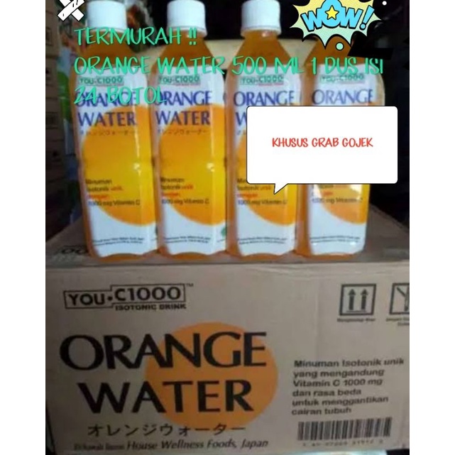 

You C 1000 / You c1000 Water Orange uc1000 uc 1000 Botol 500ml x 1 dus isi 24 pcs